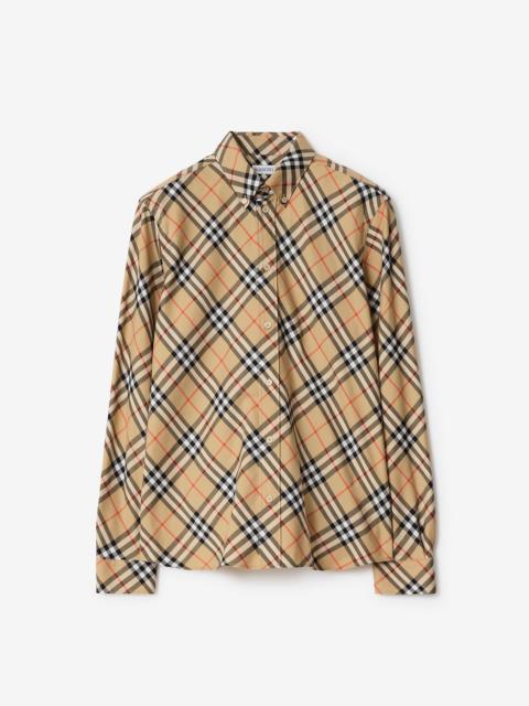 Relaxed Fit Check Cotton Flannel Shirt