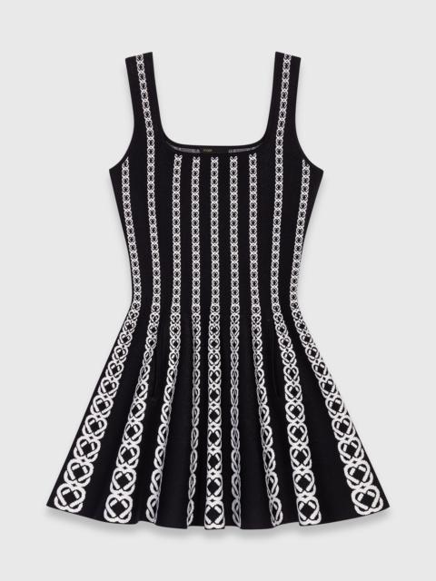 Mini jacquard knit dress