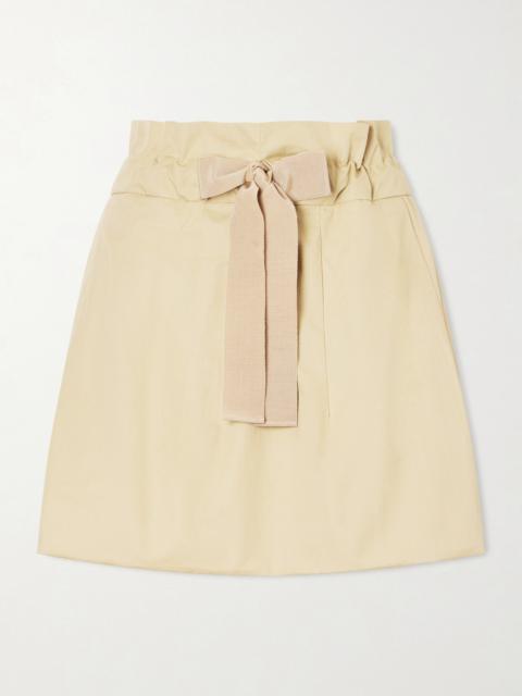 Bloomer Grosgrain-trimmed Cotton Mini Skirt