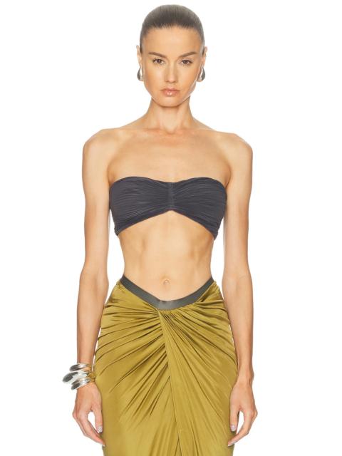 Pleated Draped Crop Top
