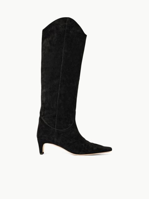 STAUD WESTERN WALLY BOOT BLACK SUEDE