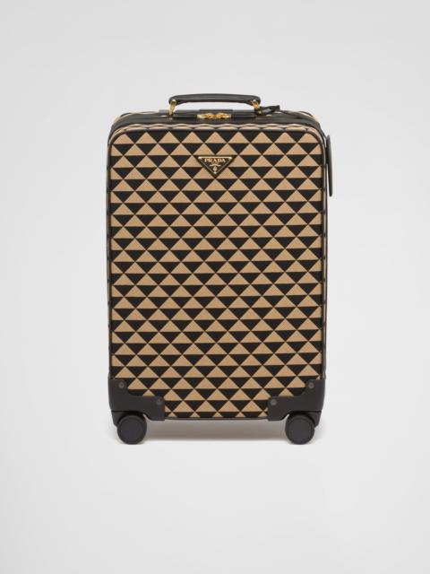 Prada Symbole embroidered fabric trolley