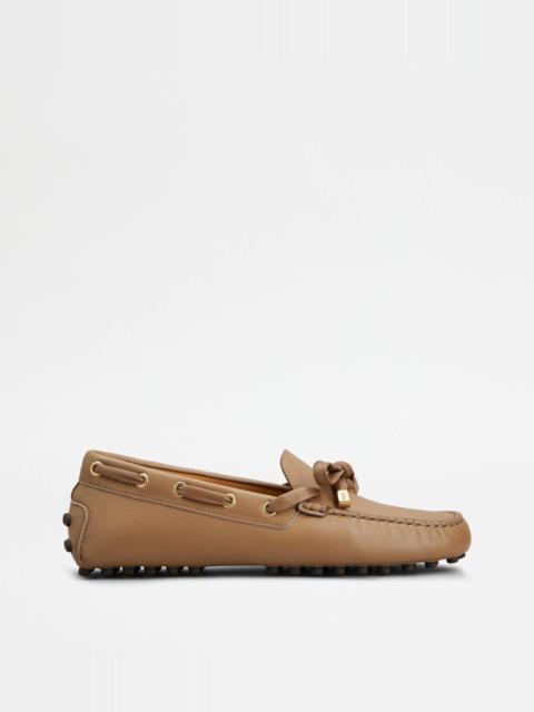 GOMMINO LOAFERS IN LEATHER - BROWN