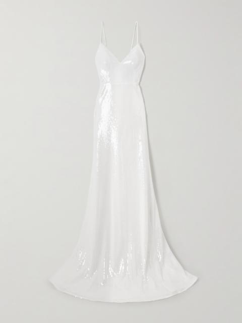 Bikini Sequined Mesh Gown