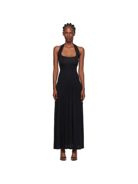 Black Quill Maxi Dress