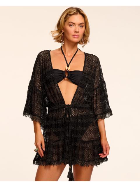 Jewel Lurex Swirl Coverup Mini Dress