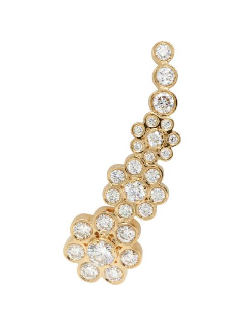 Croissant Fleur Single Earring