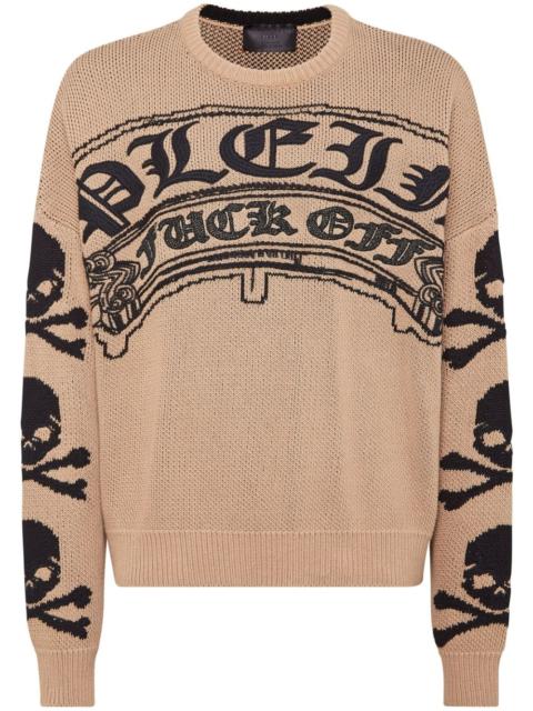 logo-embroidered crew-neck sweater