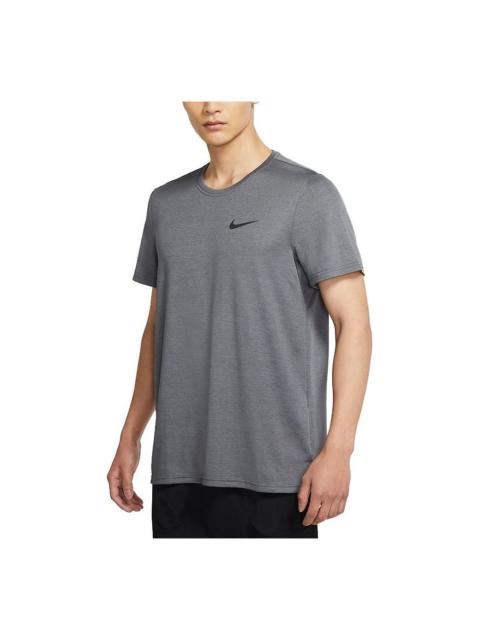 Nike Df Superset Top Ss Athleisure Casual Sports Running Round Neck Short Sleeve Gray CZ1220-068