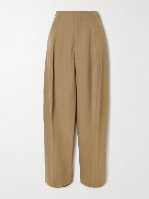 Wool-drill Wide-leg Pants