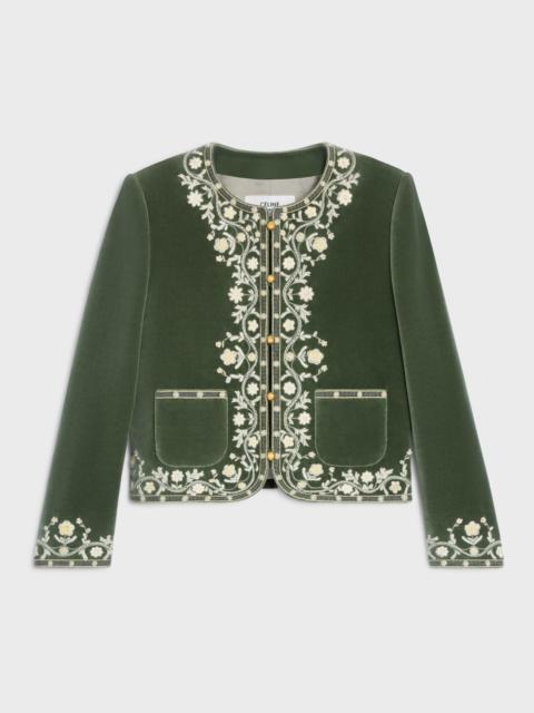 embroidered chelsea jacket IN velvet