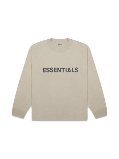 Fear of God Essentials Boxy Long Sleeve T-Shirt Applique Logo Olive/Khaki