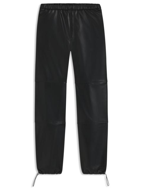 WIDE-LEG PARACHUTE TROUSERS IN FAUX LEATHER