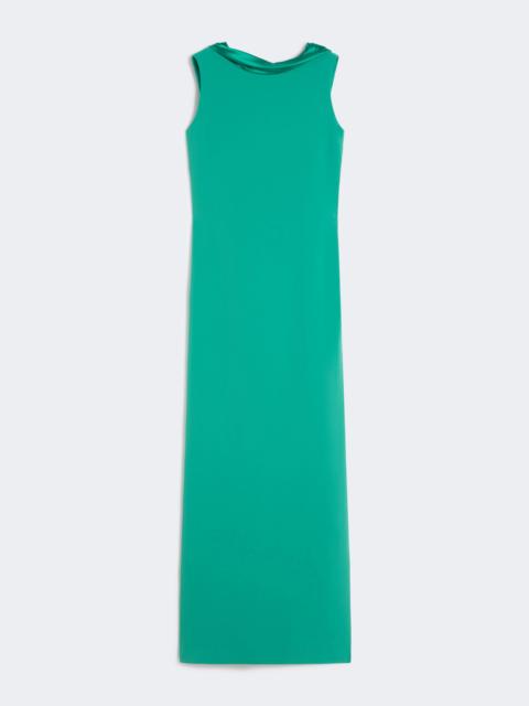 Long lightweight cady dress - GREEN