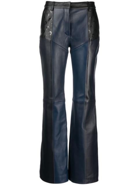 flared leather trousers