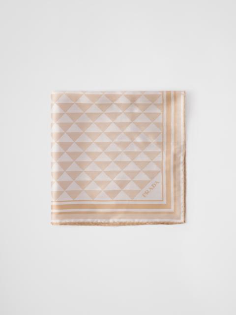 Printed silk scarf