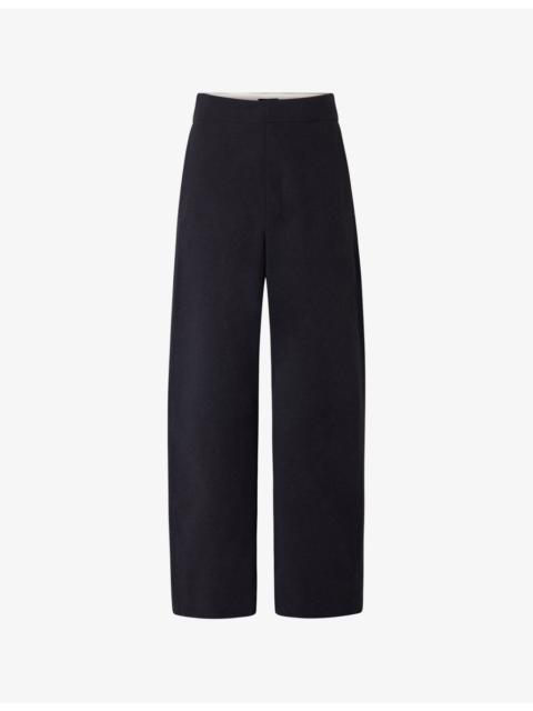 Hawk Straight-Leg High-Rise Crepe Trousers