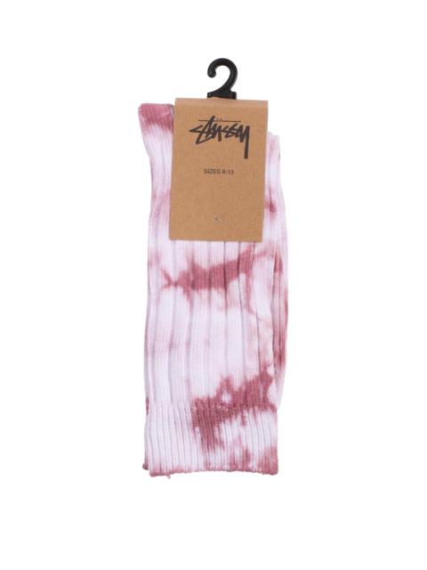 Stüssy Dyed Ribbed Crew Socks Berry