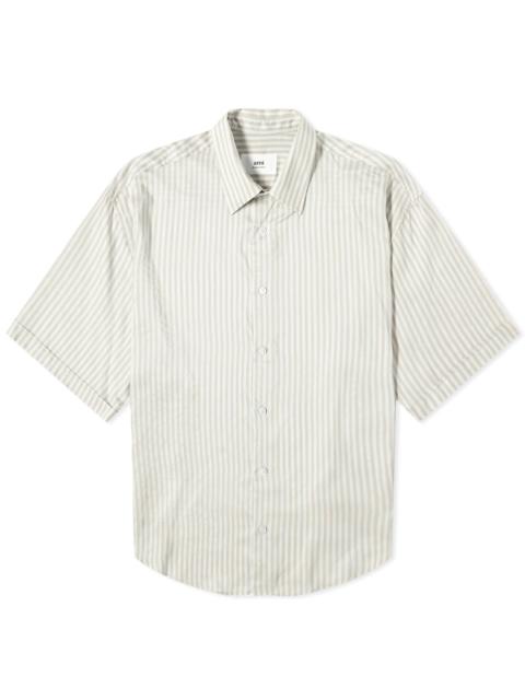 AMI Paris Boxy Short Sleeve Stripe Shirt