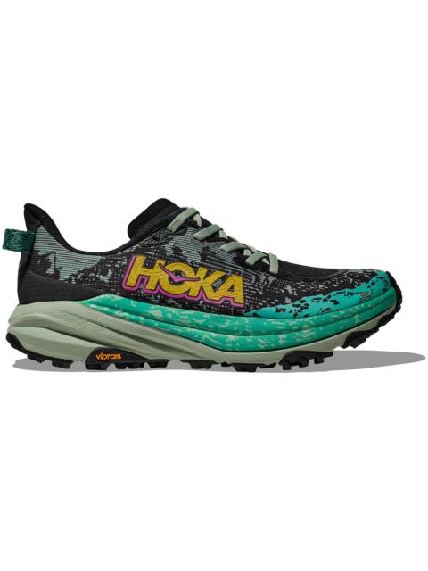 Hoka One One Speedgoat 6 Black Aloe Vera (Women's)