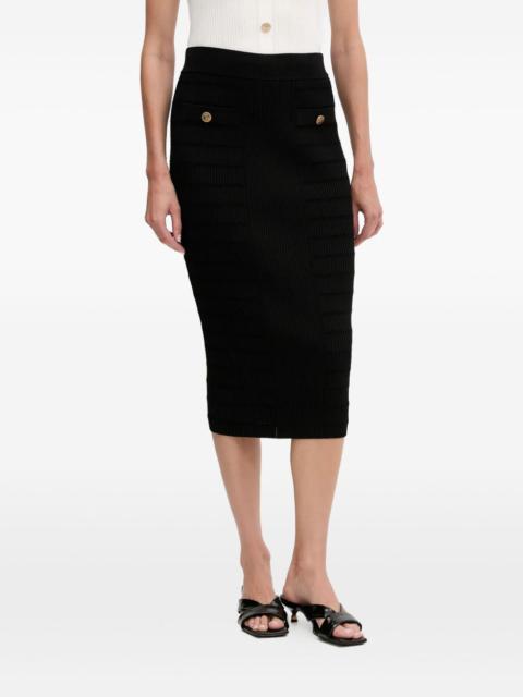 ribbed-knit skirt