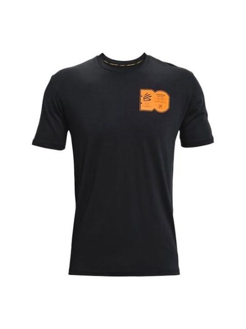 Men's Under Armour Curry Athleisure Casual Sports Short Sleeve Black 1364968-001