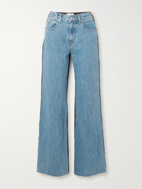 Re-work Grace Paneled High-rise Wide-leg Jeans