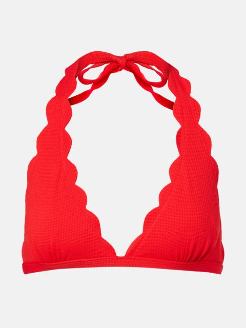 Spring scalloped bikini top