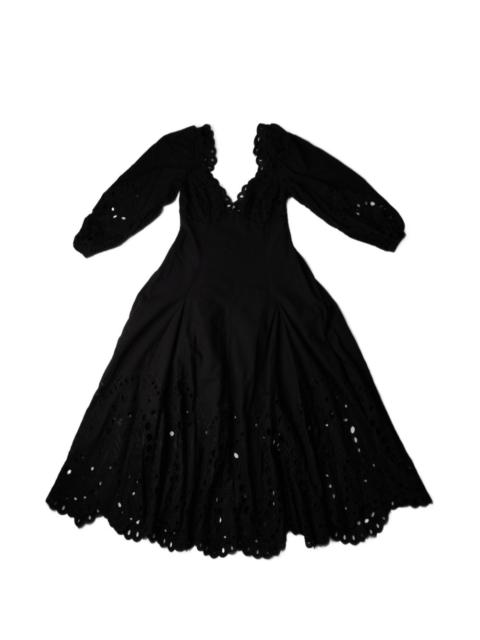 Corbin sweetheart-neck midi dress