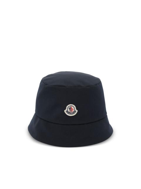logo patch reversible bucket hat