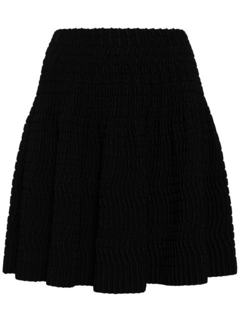 textured high waist skirt