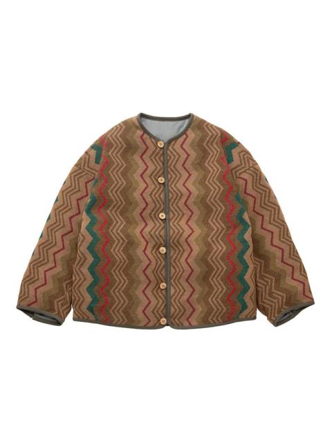 LINER JKT (JACQUARD BLANKET) W BEIGE