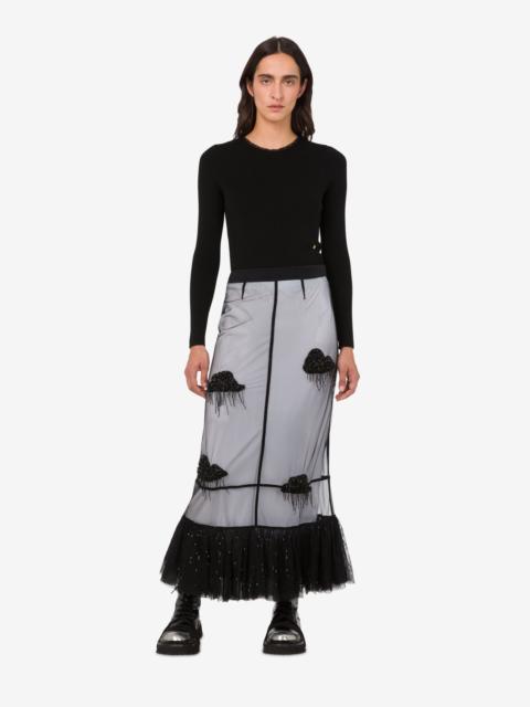 EMBROIDERED TULLE SKIRT