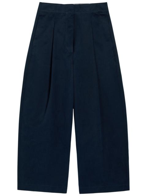 Studio Nicholson Peached Wide-leg Cotton-twill Trousers