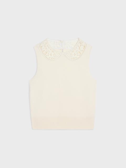 sleeveless top in wool