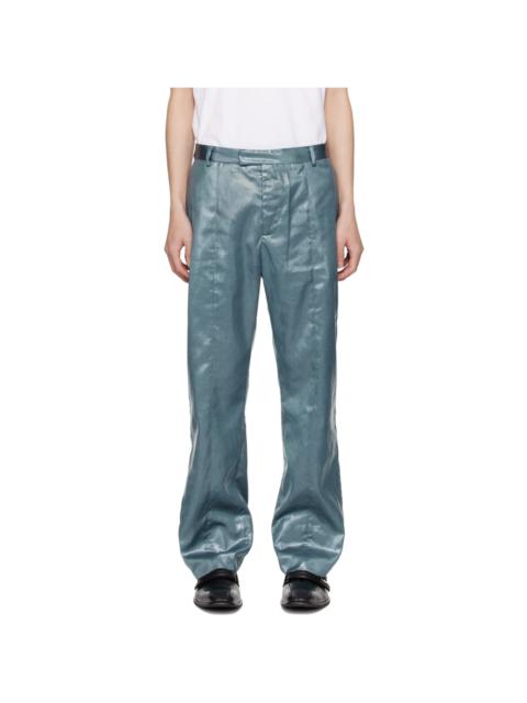 Blue Slim-Fit Trousers