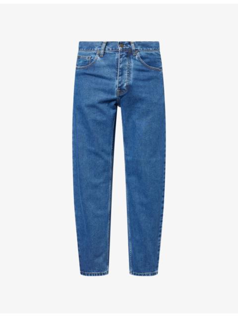 Newel tapered-leg mid-rise organic-denim jeans