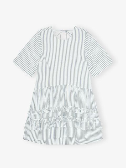 STRIPED ORGANIC COTTON MINI DRESS