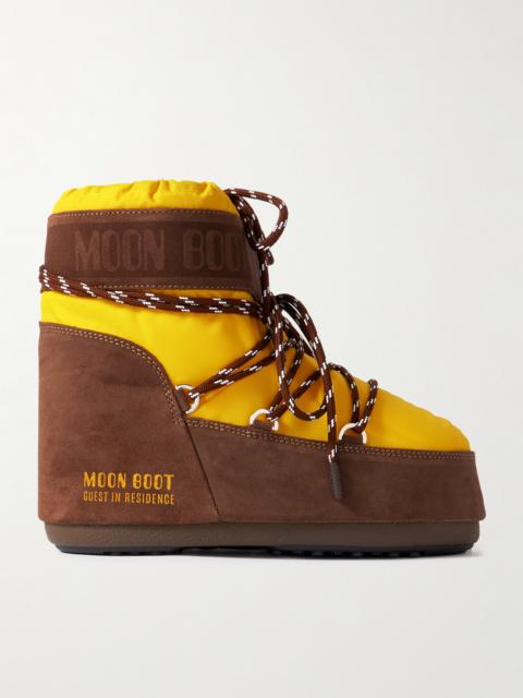 + Guest In Residence Icon Low Suede-trimmed Shell Snow Boots