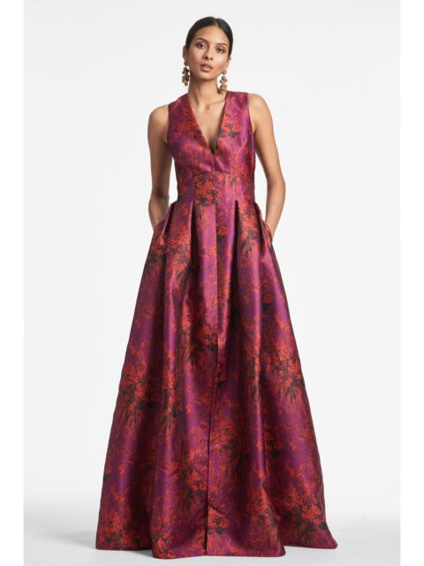 Brooke Gown - Raspberry Bouquet Multi