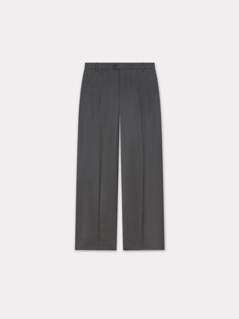 'KENZO Weave' straight tailored pants in wool jacquard