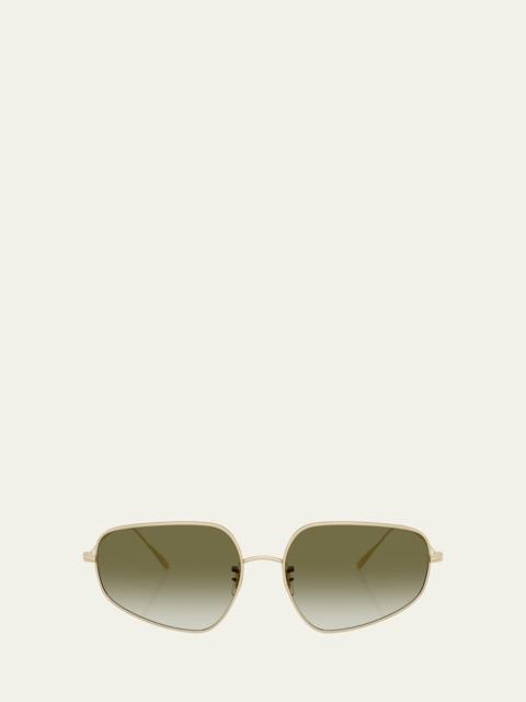 OV1356S Rectangular Metal Sunglasses