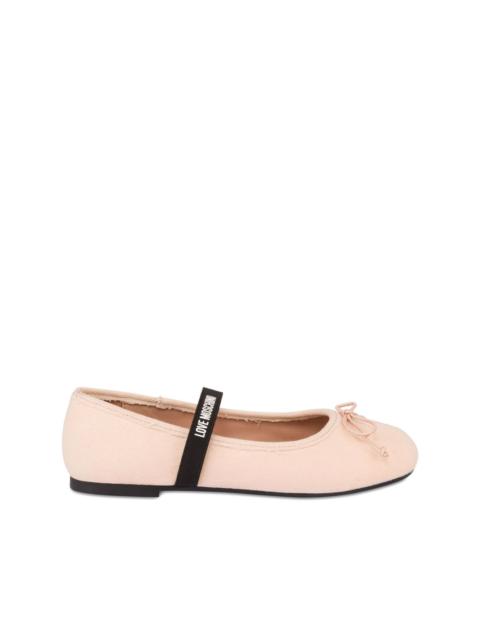 bow strap ballet flats