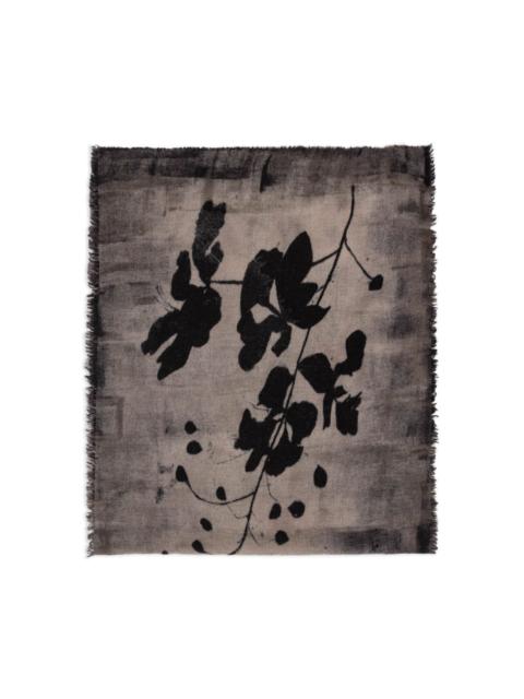 Marlon floral fringed scarf