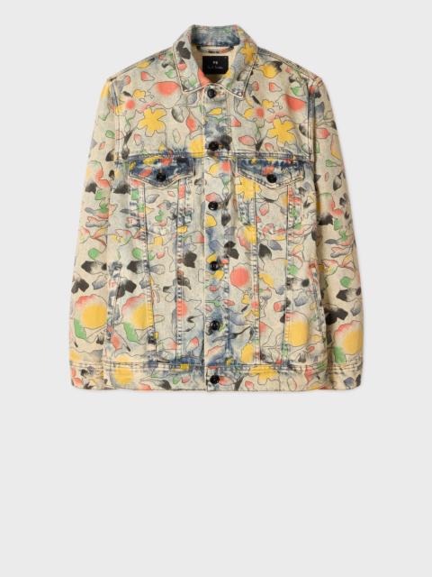 'Good Fortune Floral' Print Denim Jacket