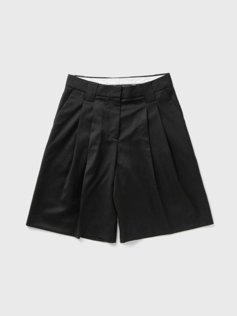 Calendered Wool Tailoring Wide Shorts