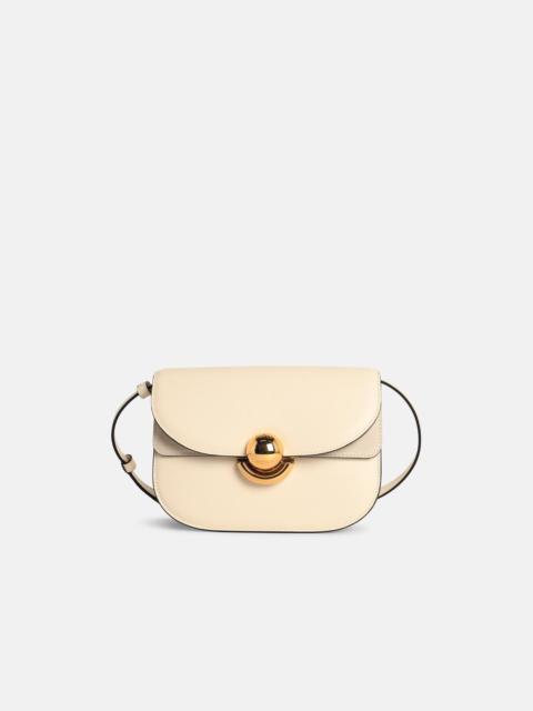CREAM LEATHER 'SFERA' MINI CROSSBODY BAG