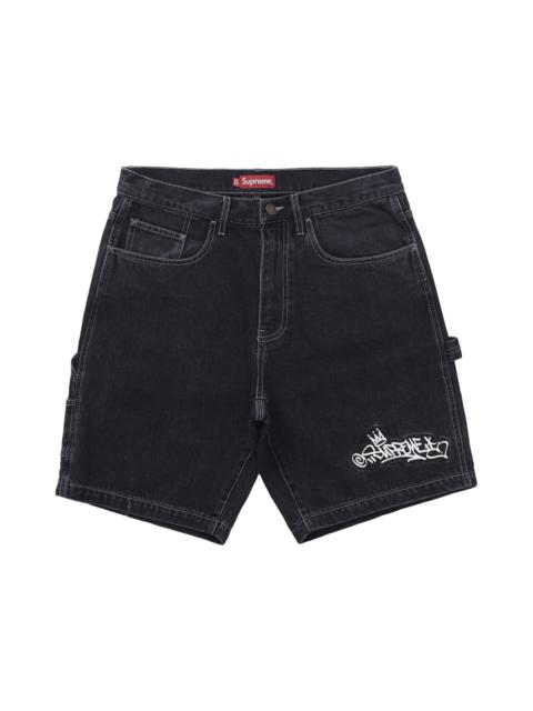 Supreme Handstyle Denim Painter Short Black