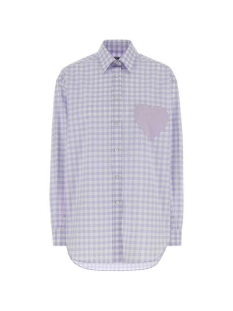 gingham-pattern shirt