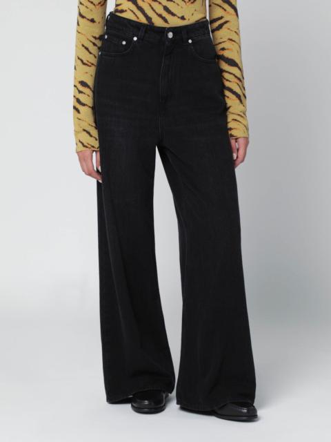 Black washed-effect baggy jeans